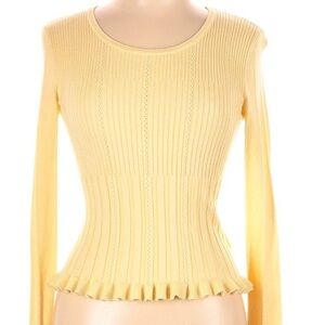 Yellow frill sweater